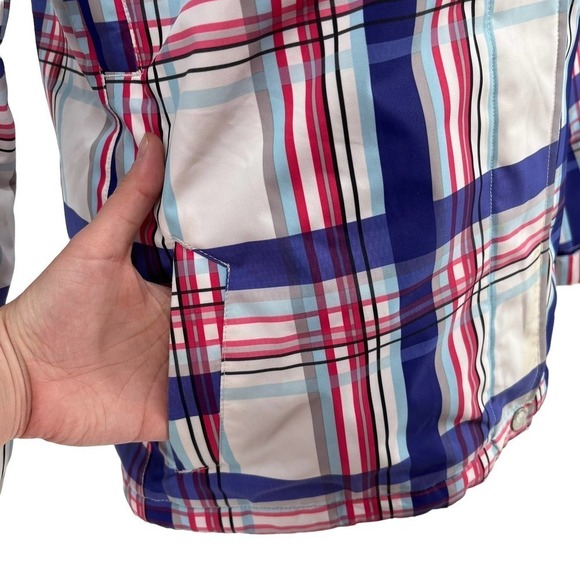 Vintage Y2K Empyre Snow Pants & Jacket Set Pink Purple Plaid Ski Snowboard Small - Picture 4 of 16